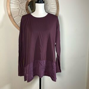 Lululemon Ease of Mind Long Sleeved Top Size 10 plum